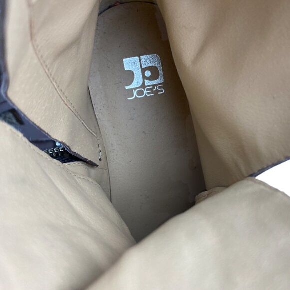 JOE'S JEANS Women's Brown Strappy Ankle Boots with Fur Tongue Side Zip US 6 - Picture 7 of 14